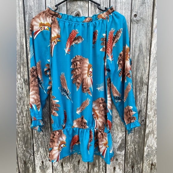 Cowgirl Legend Large Indian Headdress Long Top. Western Cowgirl Rodeo - Picture 8 of 9